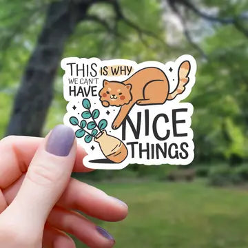 Naughty Cat Sticker