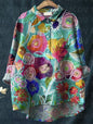 Womens Casual Long-sleeve Shirt Top