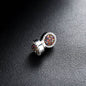 Magnetic Round Halo Stud Earrings for Men Women, Multicolor Crystal Cluster Non-Piercing Clip On