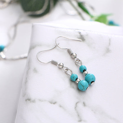 Vintage Bohemian Natural Turquoise Stone Jewelry Set
