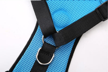 Dog supplies Breathable mesh chest straps Pet car safety chest back