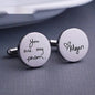 High-grade Suit Cufflinks Engraved Name Pattern