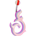 Pale Pink Acrylic Multi Layered Left Tribal Dragon Belly Ring