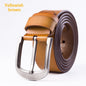 Men's Leather Belt With Pin Buckle, Genuine Leather Men's Waist Belt, Cowhide