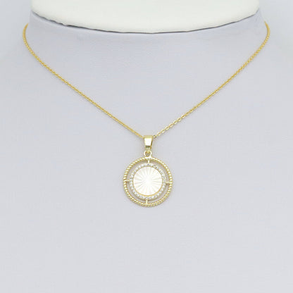 Radical Mother of Pearl Charm with hollow out ring,LX763