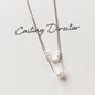 Pearl Pendant Chain Choker Multilayer Necklace