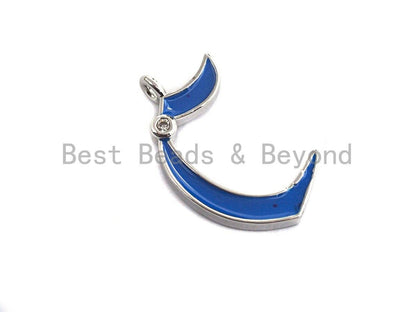Enamel pave alphabet letter, Alphabet Charms, Initial Alphabet Letters, Custom Naming Pendants, Initial Letter c Pendant, 14x23mm,sku#B123
