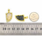 Gold Gemstone Horn Charm, Sku#LY09