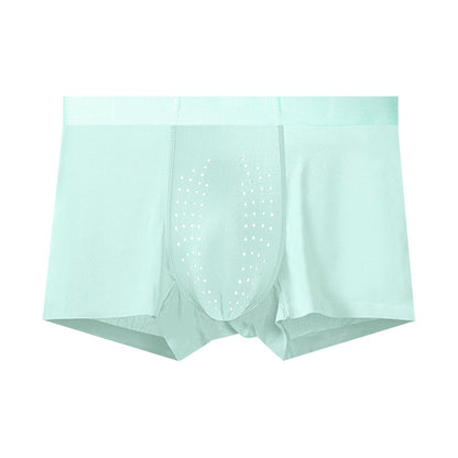Mens Breathable Summer Thin Boxer Briefs Seamless Boxer Style