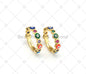 Enamel Evil Eye with CZ Adjustable Ring, Sku#LD163