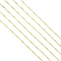 Gold Dainty Bar Link chain by Yard, Y865