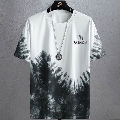 Gradient Half-length Sleeve Versatile Casual T-shirt