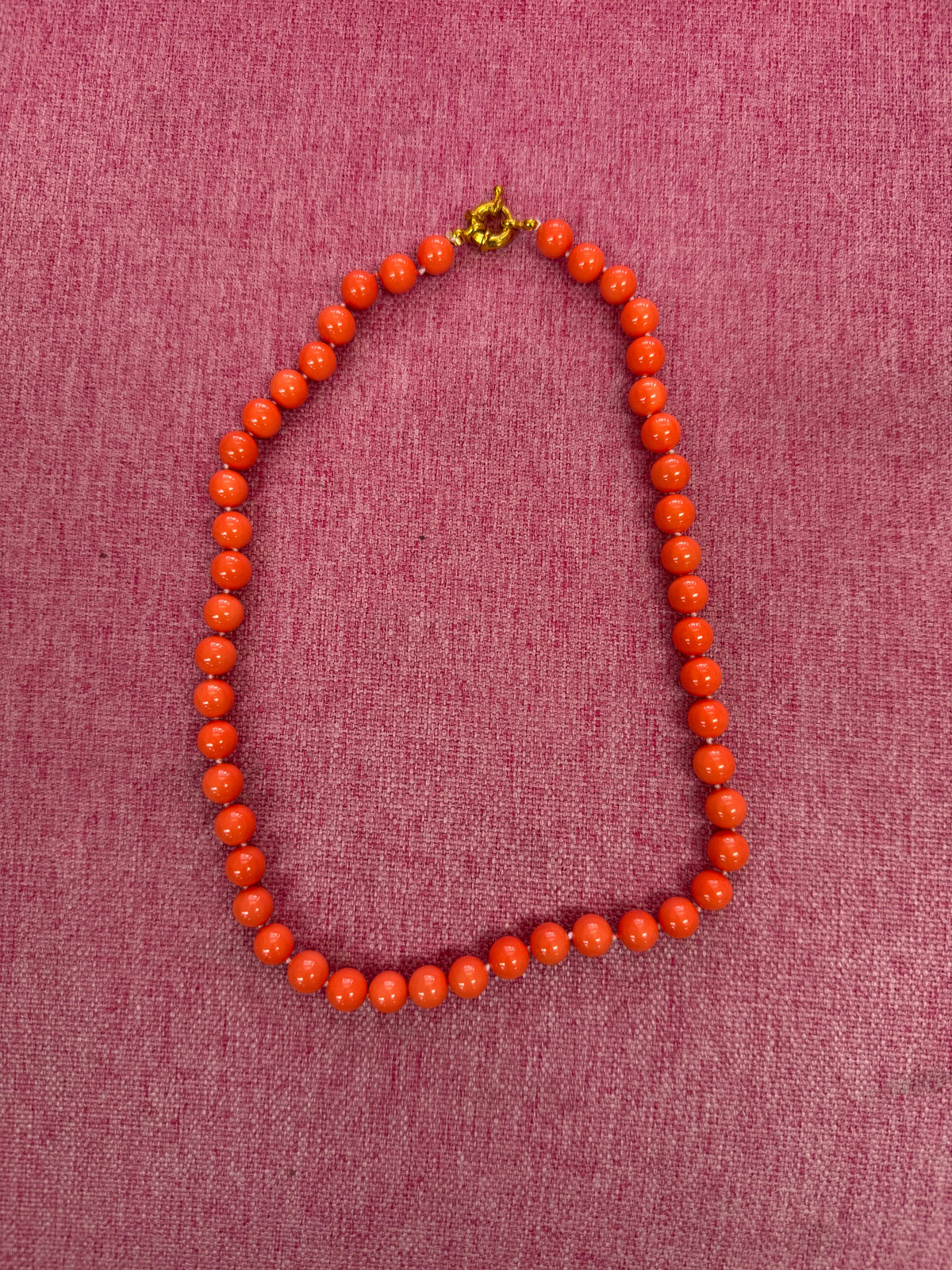 Salmon Beaded Necklace