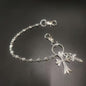 Retro cross dagger pants chain