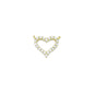 Clear CZ  Frame Heart Connector Charm Pendant, Sku#LK1048