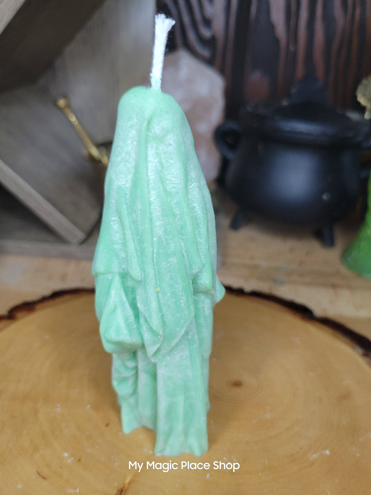 Ghost Handmade Candle , Palm wax Candle , Halloween Candle , white Ghost candle: Red