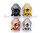 CZ Micro Pave Buddha Head Beads, Cubic Zirconia Pave Charm, Buddha Head Space Beads, 18x14mm, sku#C49