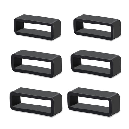 6Pcs Watch Strap Holder 18mm/20mm/22mm Watch Band Holder Rubber Watch Band Loops Replacement Silicone Watch Band Keeper Retainer Fastener Rings Security Loops for Smart Watch Band Sport Wristband