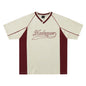Short-sleeved Men's Summer Color Contrast Patchwork Loose T-shirt Couple Letters Top