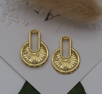 CZ Round Lock with Star Charm, Sku#LK635
