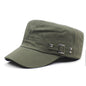 Mens Cotton Flat-brim Baseball Cap