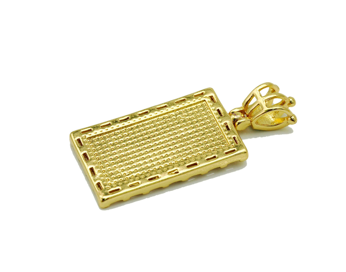 CZ Enamel Anchor Pendant, Sku#JL76