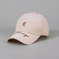 Men's And Women's Solid-color Embroidered Letter C Baseball Cap, Suitable For Best Friends Going Shopping And Having A Summer Picnic. Soft-top, Versatile Beanie Hat.
