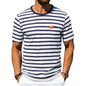 Men's Loose-fit Retro Simple Casual Crew-neck Short-sleeve T-shirt