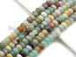 2mm Large Hole Natural Amazonite Beads, Rondelle Faceted 6x10mm, SKU#U709