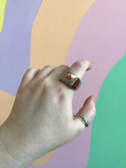 Titanium Ace Chunky Ring