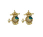 Gold CZ Helicopter Charm, Sku#LK691