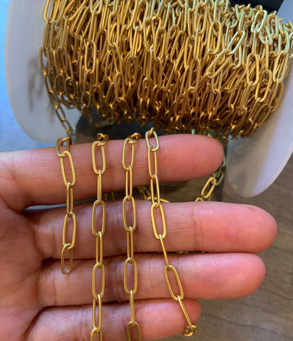4x11mm Small Size Paper Clip Chain by Yard,SKU#E503