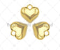 Plain Gold Puffy Heart Shape Charm/Pendant, Heart Shape Charm, SKU#Y325