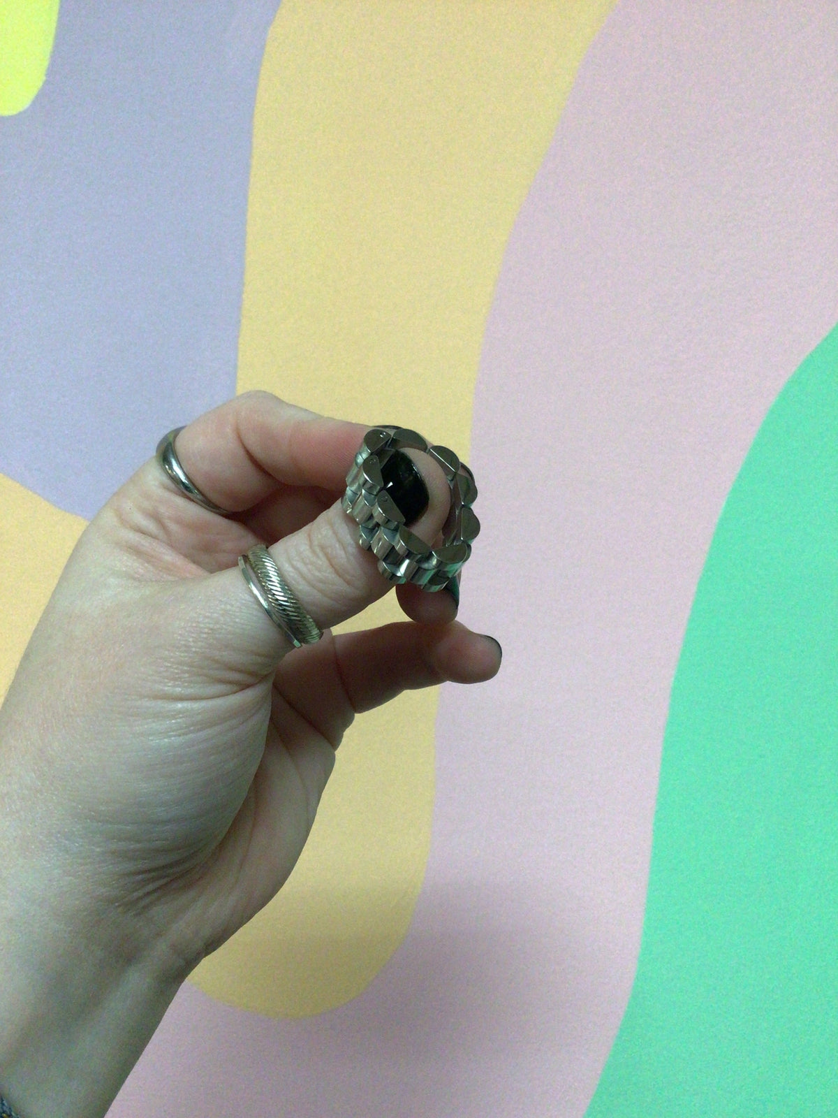 Flexible Shifting Gears Titanium Ring
