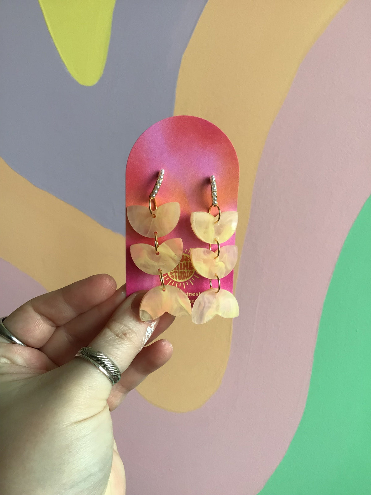 Spring Pastel Petal Earrings