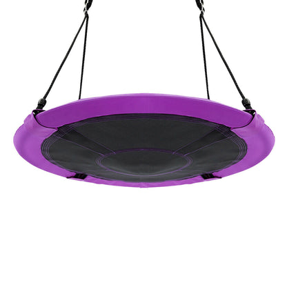 40 Inch Flying Saucer Tree Swing Indoor Outdoor Play Set-Purple