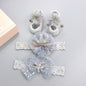 Flower Baby Girl Headband Socks Set Shoes With  Crown Bows Newborn Headbands For Girls Turban Baby Hair Accessories