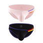 Men's T-shape Rainbow Cotton Breathable Sexy High Elastic Briefs U Bag