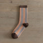 Double-Needle Dual-Channel Sweat-Absorbing Breathable Wireless Top Preppy-Style Mid-Calf Women's Socks