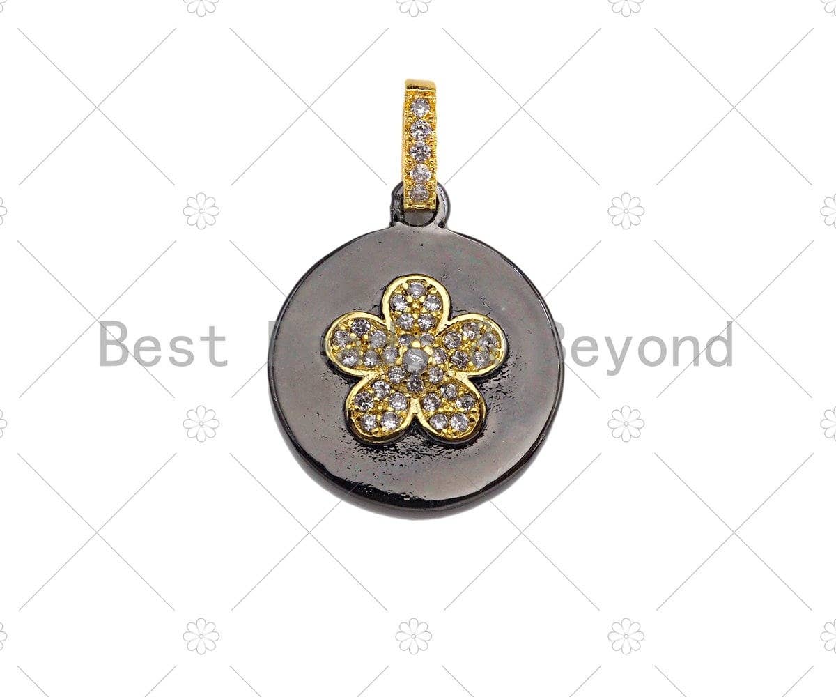 CZ  Evil Eye Crown Butterfly Elephant Coin Pendant, sku#L278c