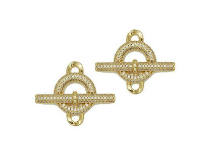 CZ Round Bar Bolt Pendant, Sku#LD219