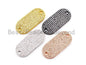 CZ Micro Pave 13x29mm Slab Oval Two Hole Bracelet Connector,SKU#382C