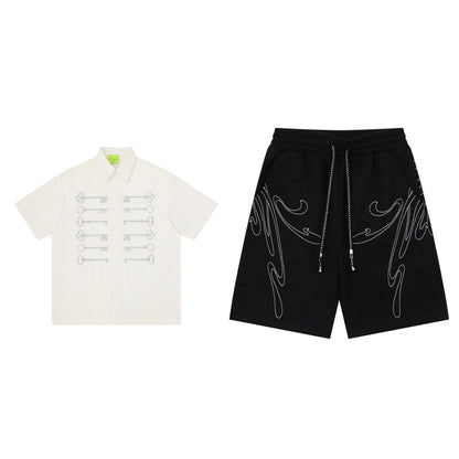American-style Retro Loose-fit Short-sleeve T-shirt For Spring And Summer