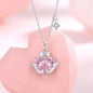 Sweet Girl Sterling Silver Zircon Clavicle Chain Necklace