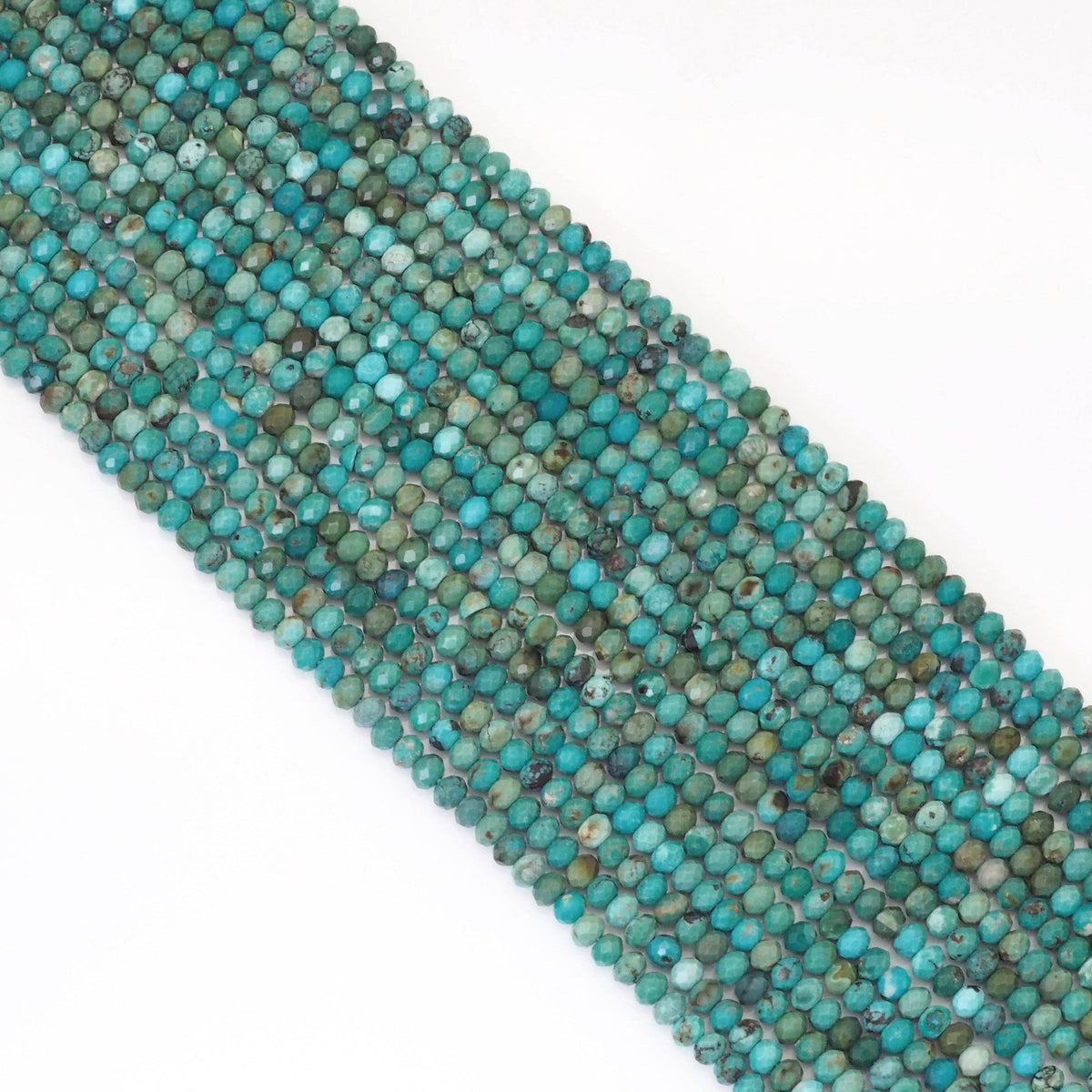 3x4mm Genuine Chinese Turquoise Faceted Rondelle Beads, Sku#