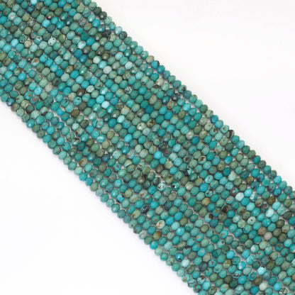 3x4mm Genuine Chinese Turquoise Faceted Rondelle Beads, Sku#