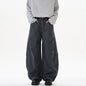 Men's American-style Retro Silhouette Cutaway Wide-Leg Pants