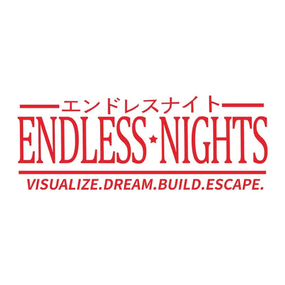 Endless Nights Japanese Vinyl Sticker | JDM Drift Stance Anime Decal for Car Window Bumper
