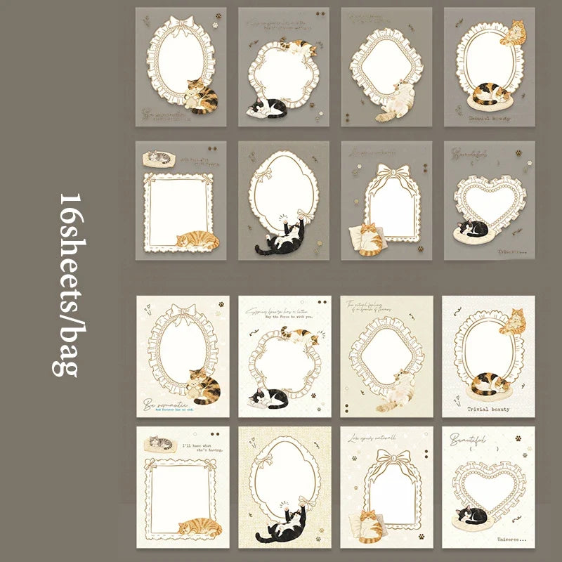 Mr.Paper 16Pcs Light Sleep Manuscript Sticker Pack | Hand-Drawn Journal Decor Kit