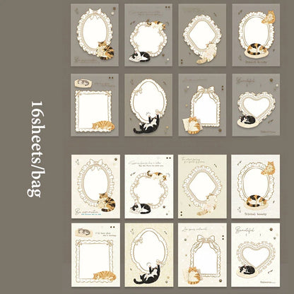Mr.Paper 16Pcs Light Sleep Manuscript Sticker Pack | Hand-Drawn Journal Decor Kit